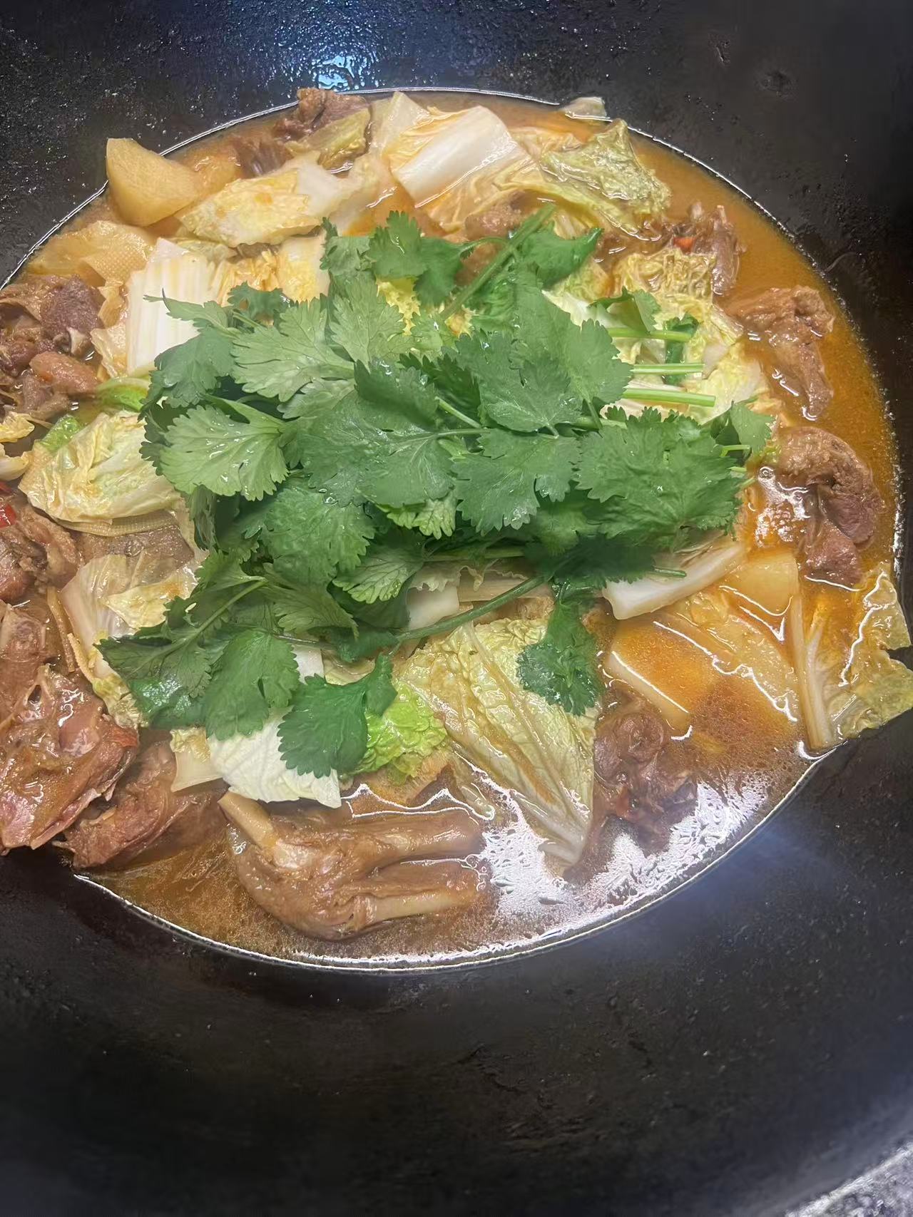 Duck and Napa Cabbage Stew